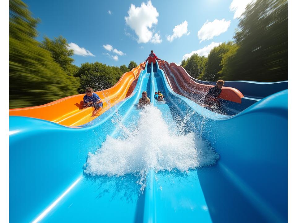 Full view of Riptide Racer water slide
